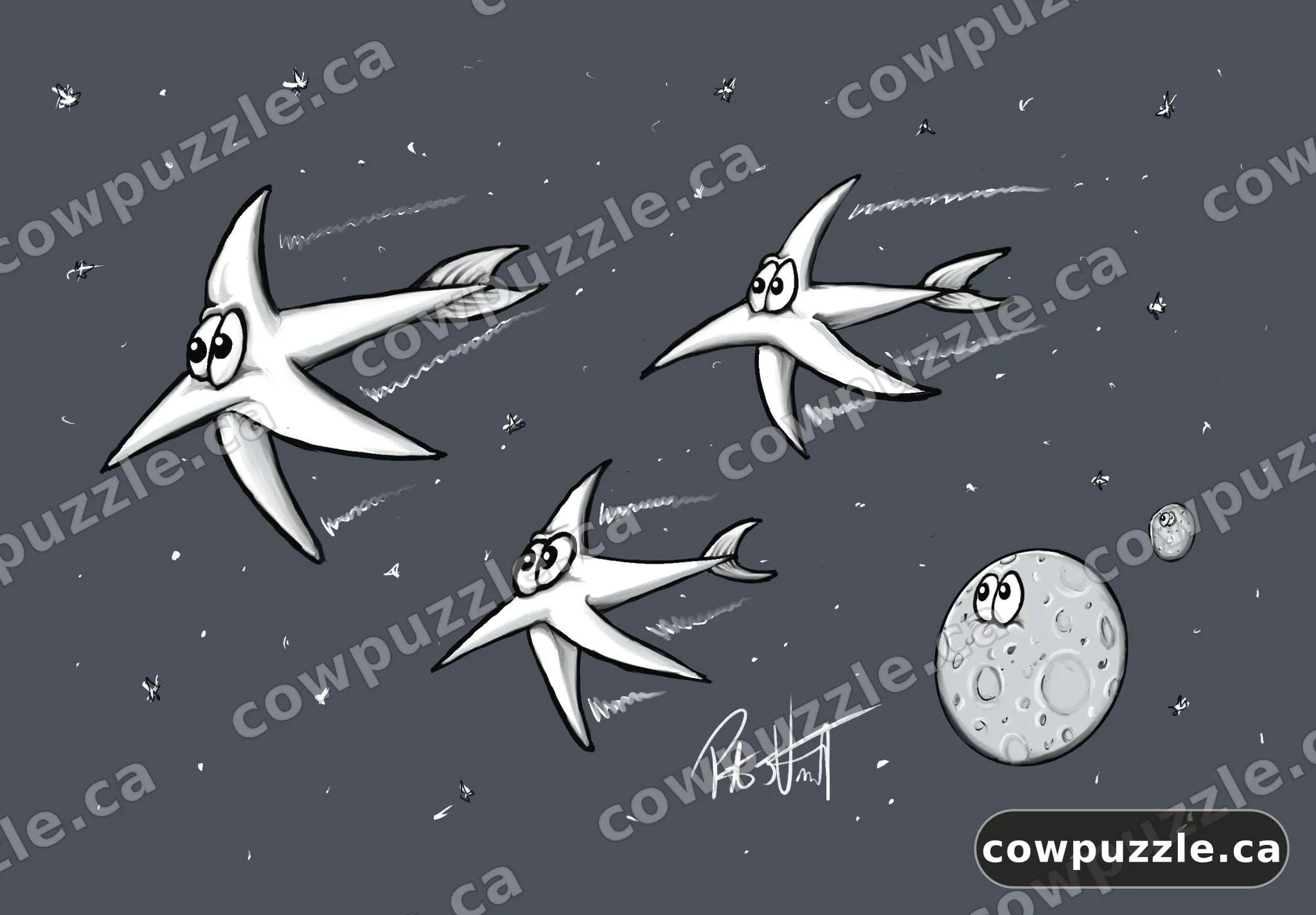 Starfish — Inktober 2025 · Day 7