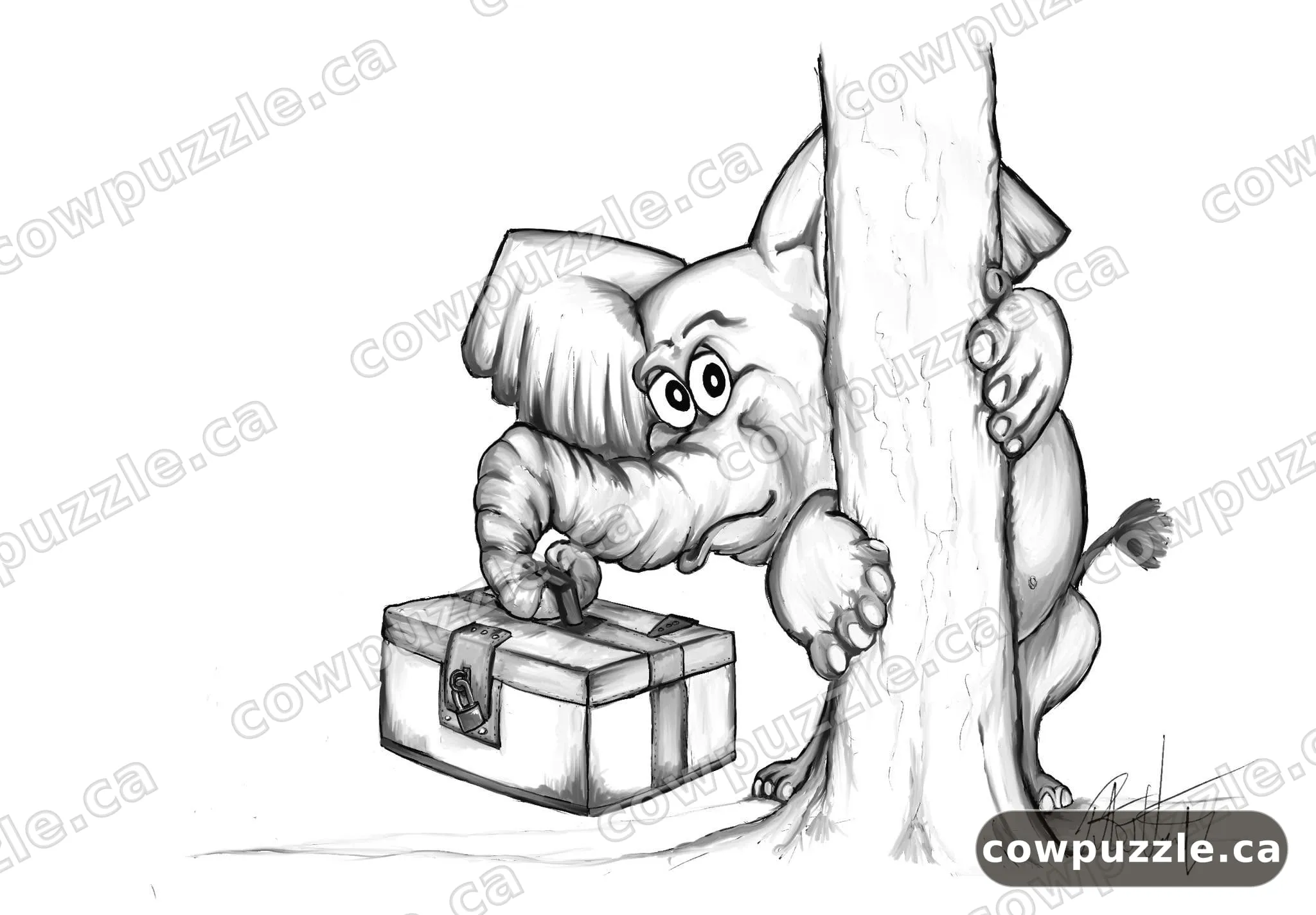 Trunk — Inktober 2025 · Day 14