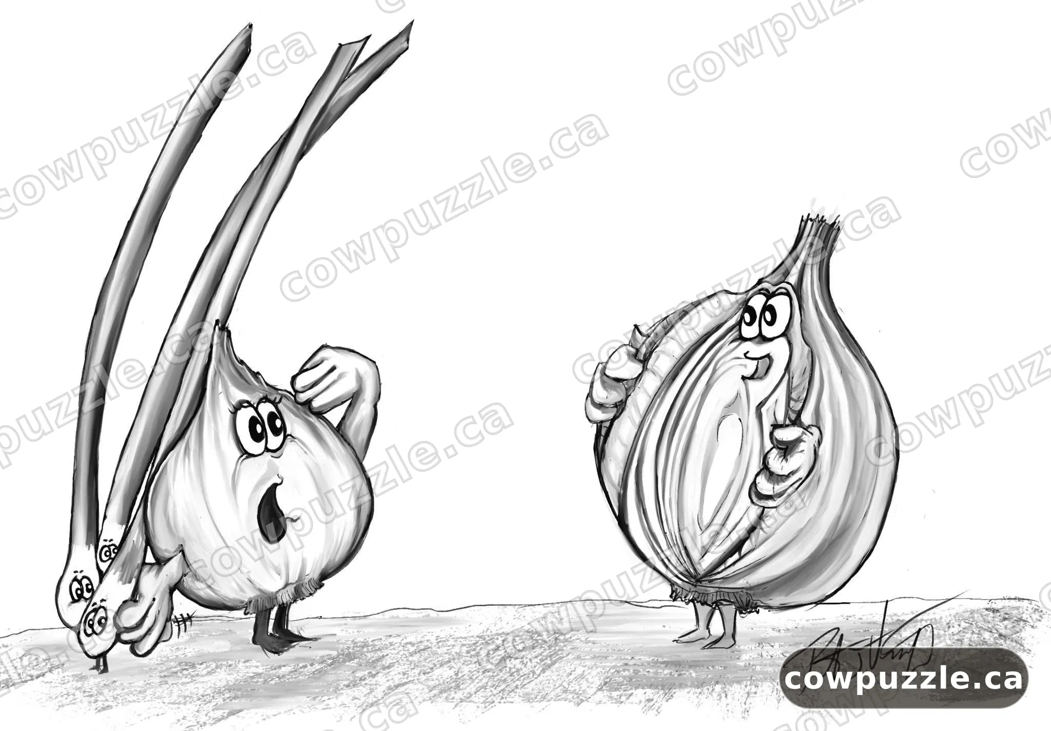 Onion — Inktober 2025 · Day 27